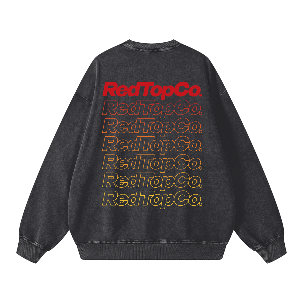 RedTopCo. Typography Sweatshirt Black