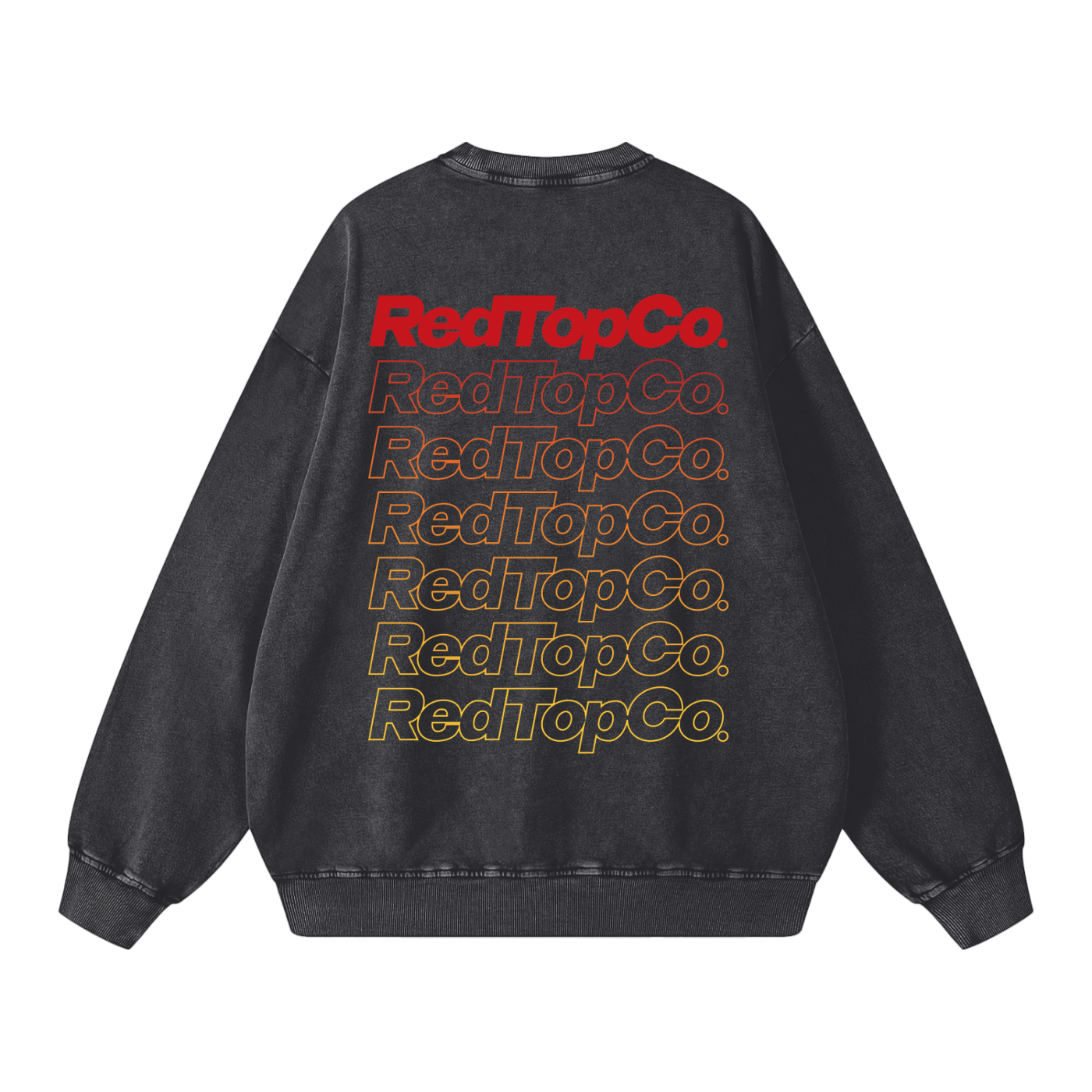 RedTopCo. Typography Sweatshirt Black