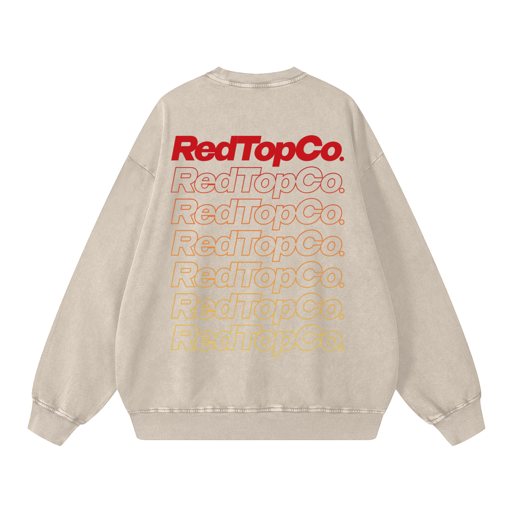 RedTopCo. Typography Sweatshirt White