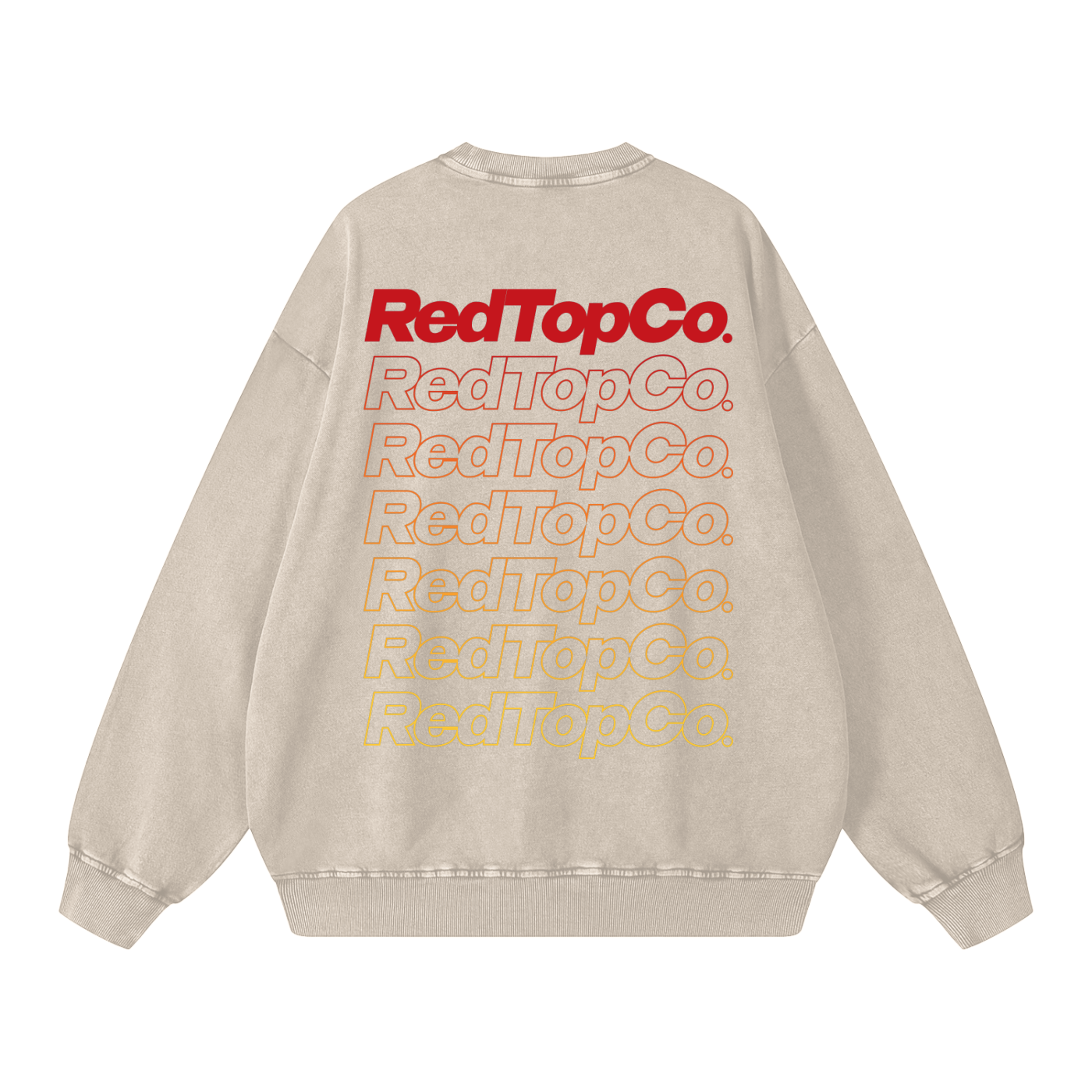 RedTopCo. Typography Sweatshirt White
