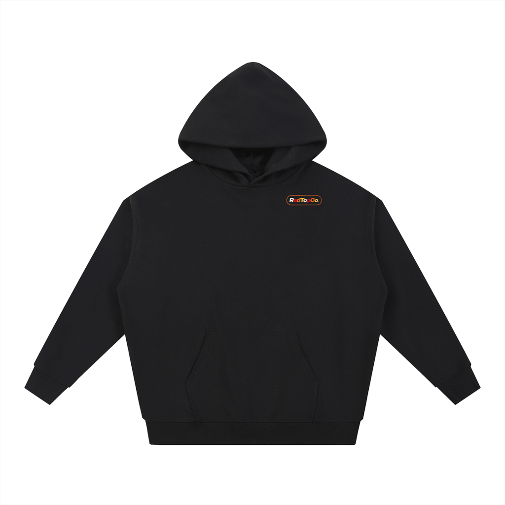 RedTopCo. Typography Hoodie Black