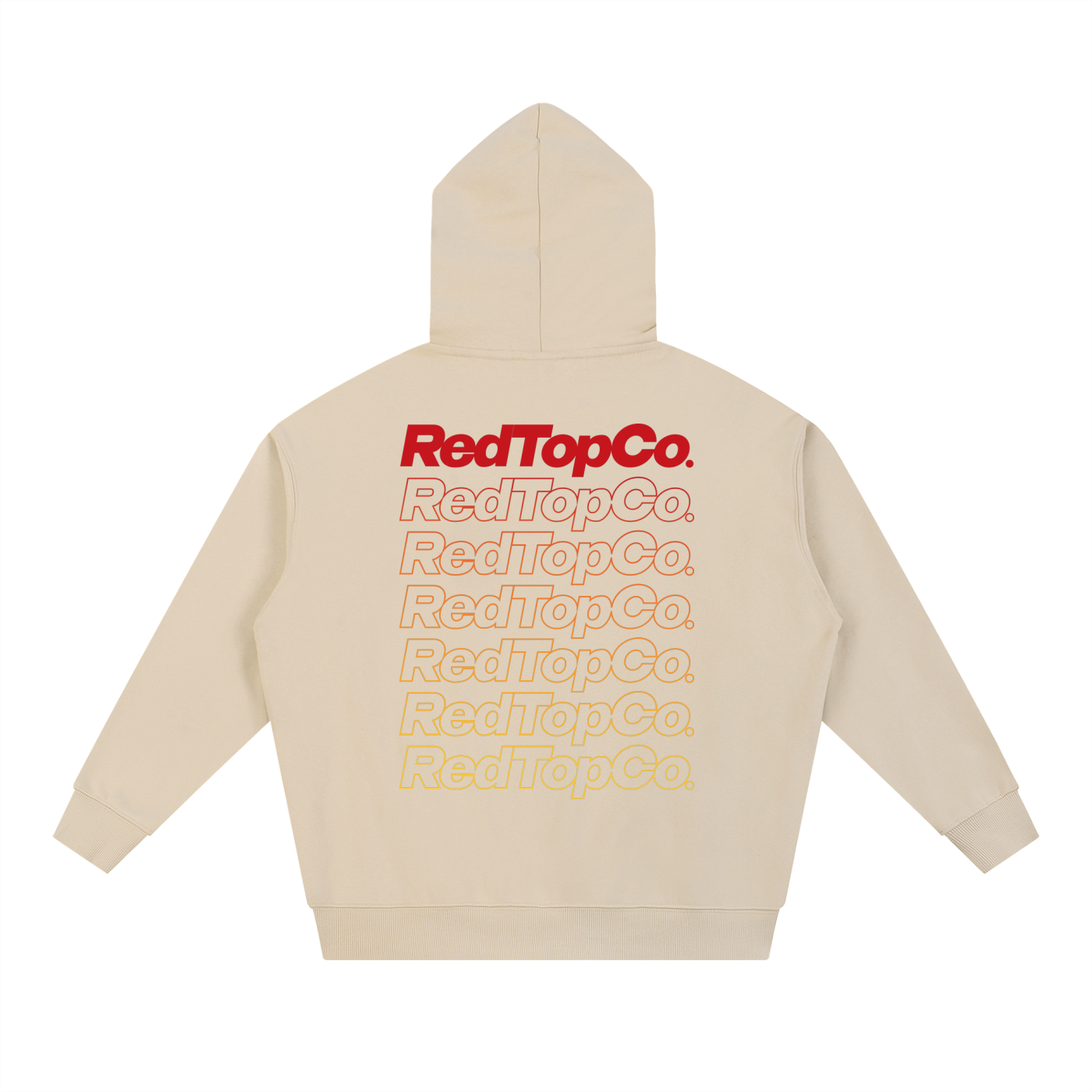 RedTopCo. Typography Hoodie White